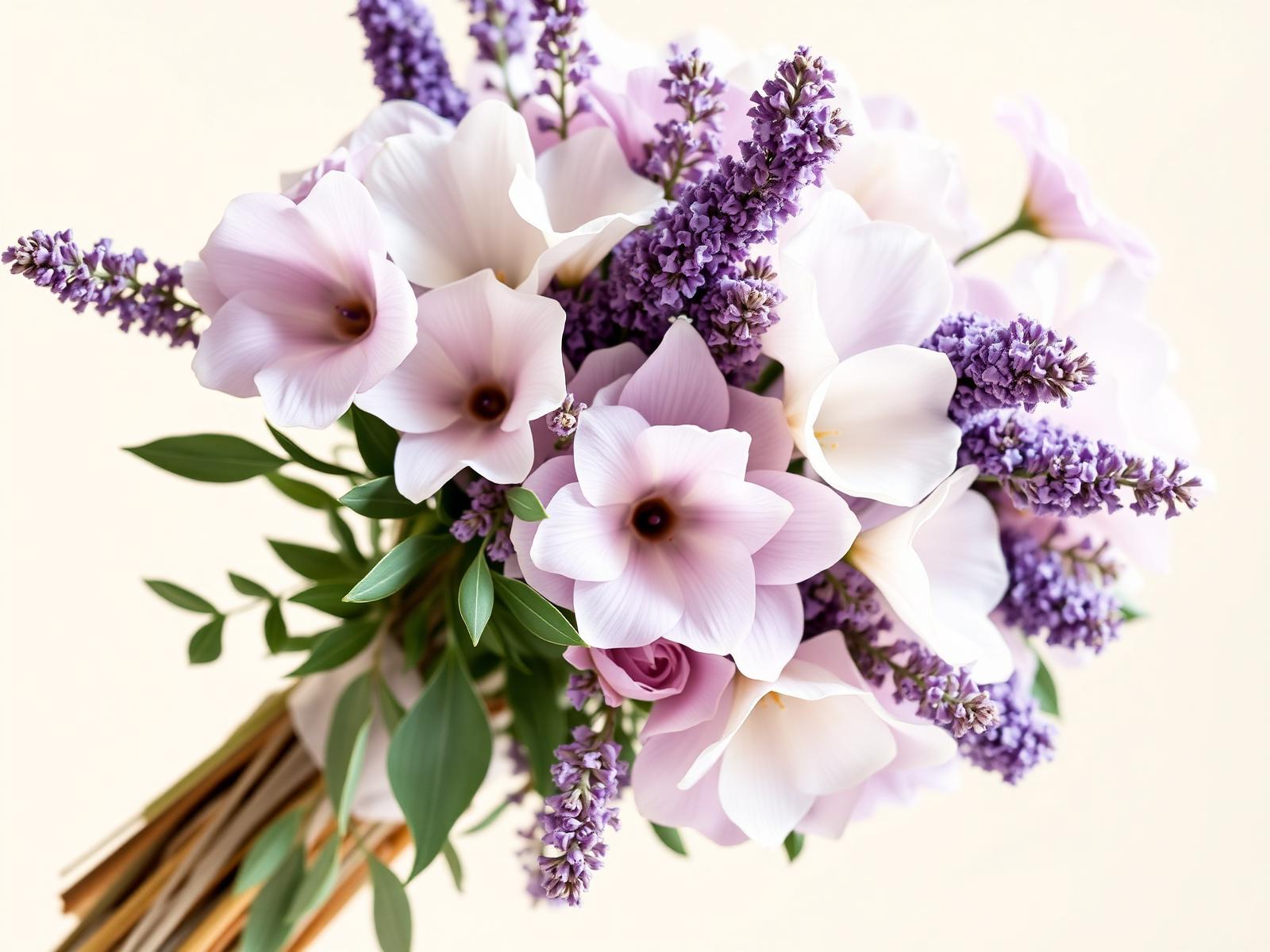 Lavender and white floral bouquet by Forget Me Not Flowers & Gifts